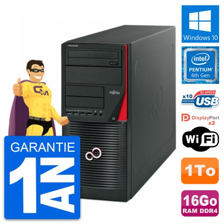PC Tour Fujitsu Celsius W550n MT Intel G4400 RAM 16Go Disque 1To Windows 10 Wifi