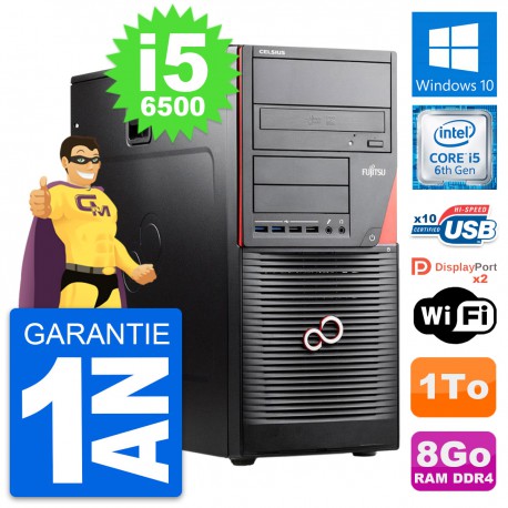 PC Tour Fujitsu Celsius W550n MT Core i5-6500 RAM 8Go Disque 1To Windows 10 Wifi