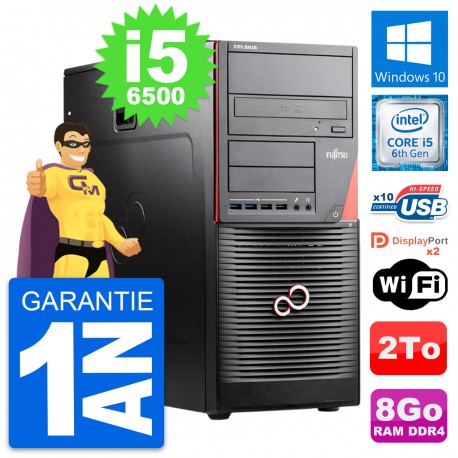 PC Tour Fujitsu Celsius W550n MT Core i5-6500 RAM 8Go Disque 2To Windows 10 Wifi