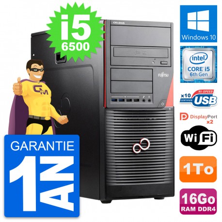 PC Tour Fujitsu Celsius W550n MT i5-6500 RAM 16Go Disque Dur 1To Windows 10 Wifi