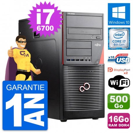 PC Tour Fujitsu Celsius W550n MT i7-6700 RAM 16Go Disque 500Go Windows 10 Wifi