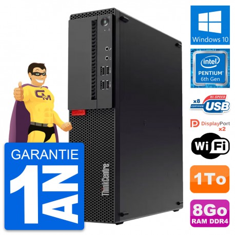 PC Lenovo ThinkCentre M910s SFF Pentium G4400 RAM 8Go Disque 1To Windows 10 Wifi