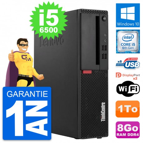 PC Lenovo ThinkCentre M910s SFF Intel i5-6500 RAM 8Go Disque 1To Windows 10 Wifi