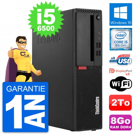 PC Lenovo ThinkCentre M910s SFF Intel i5-6500 RAM 8Go Disque 2To Windows 10 Wifi