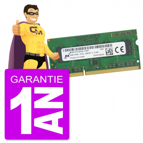 4Go RAM DDR3 PC3L-12800S Hynix MT8KTF51264HZ-1G6P1 SODIMM PC Portable