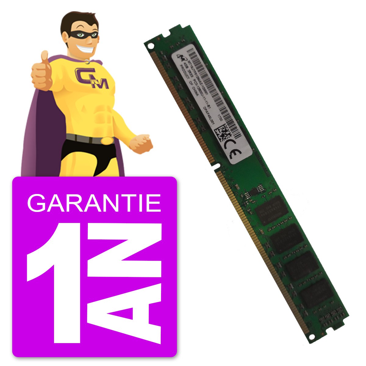 2Go Ram Barrette Mémoire MICRON MT8JTF25664AZ-1G6M1 DDR3 PC3