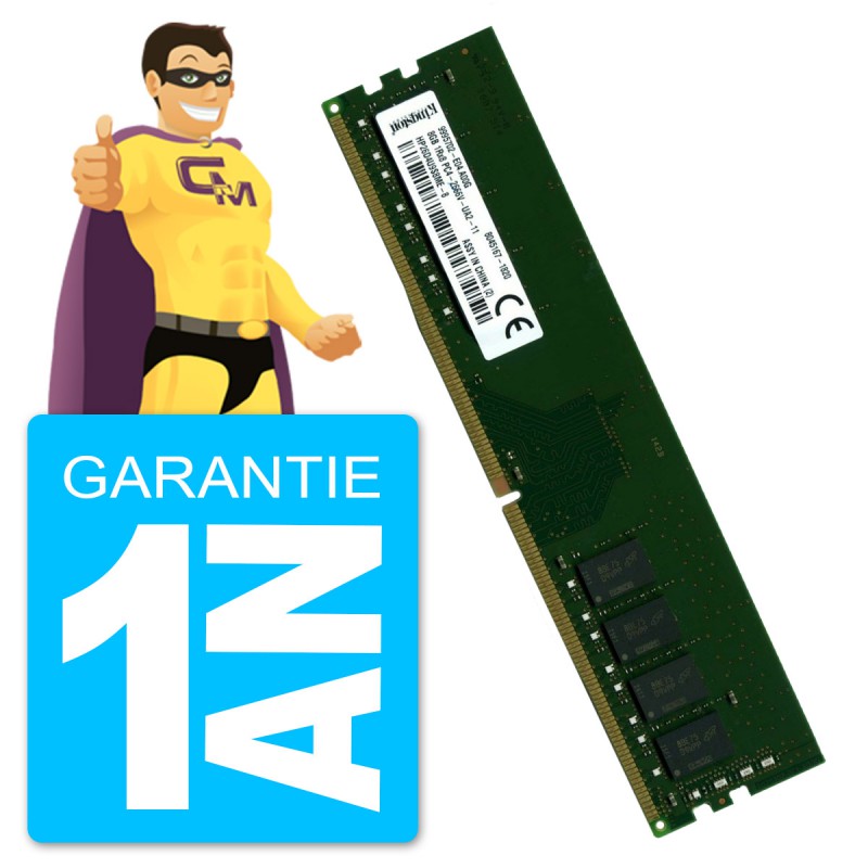 8Go RAM DDR4 PC4-21300U Kingston 9995702-E04.A00G HP25D4U9S8ME-8
