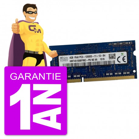 4Go RAM DDR3 PC3-12800S Hynix HMT451S6BFR8C-PB SODIMM PC Portable