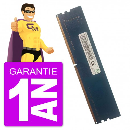 4Go RAM DDR4 PC4-19200U RAMAXEL RMUA5120MB86H9F-2400 01AO804 DIMM PC Bureau