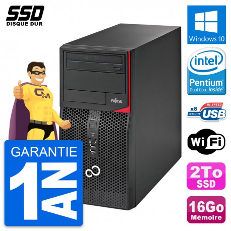 PC Tour Fujitsu Esprimo P520 Intel G3220 RAM 16Go SSD 2To Windows 10 Wifi