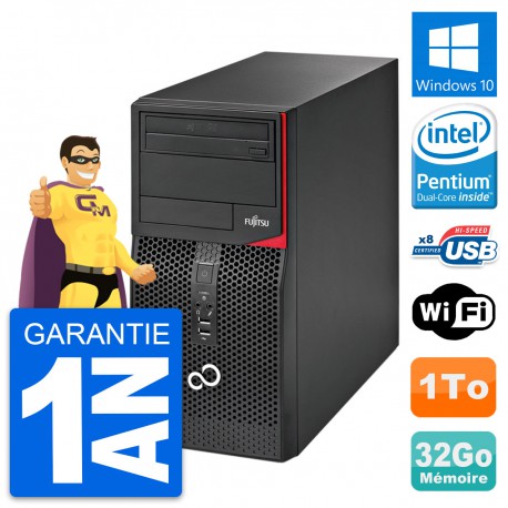 PC Tour Fujitsu Esprimo P520 Intel G3220 RAM 32Go Disque Dur 1To Windows 10 Wifi