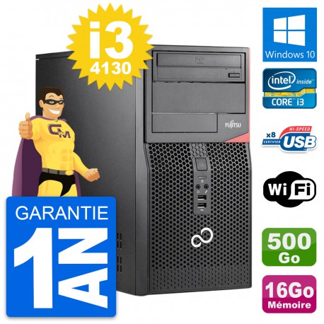 PC Tour Fujitsu Esprimo P520 Intel i3-4130 RAM 16Go Disque 500Go Windows 10 Wifi