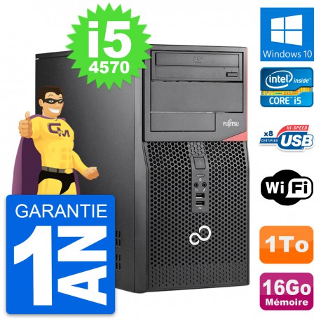 PC Tour Fujitsu Esprimo P520 Intel i5-4570 RAM 16Go Disque 1To Windows 10 Wifi