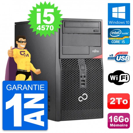 PC Tour Fujitsu Esprimo P520 Intel i5-4570 RAM 16Go Disque 2To Windows 10 Wifi