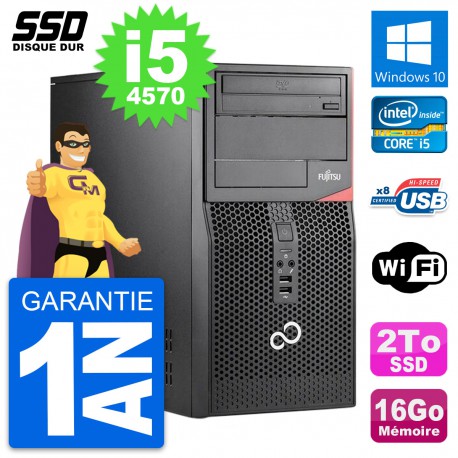 PC Tour Fujitsu Esprimo P520 Intel Core i5-4570 RAM 16Go SSD 2To Windows 10 Wifi