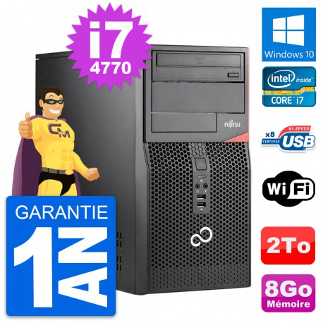 PC Tour Fujitsu Esprimo P520 MT Intel i7-4770 RAM 8Go Disque 2To Windows 10 Wifi