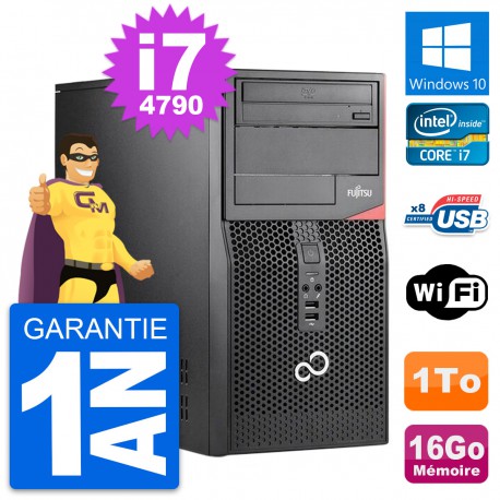 PC Tour Fujitsu Esprimo P520 Intel i7-4790 RAM 16Go Disque 1To Windows 10 Wifi