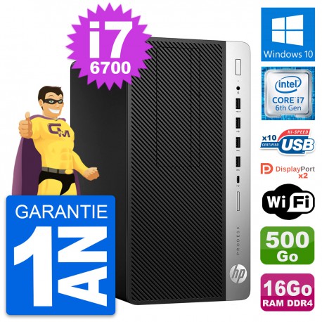 PC Tour HP ProDesk 600 G3 MT Intel i7-6700 RAM 16Go Disque 500Go Windows 10 Wifi