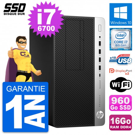 PC Tour HP ProDesk 600 G3 Intel Core i7-6700 RAM 16Go SSD 960Go Windows 10 Wifi