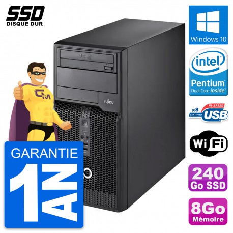 PC Tour Fujitsu Esprimo P510 MT Pentium G2020 RAM 8Go SSD 240Go Windows 10 Wifi