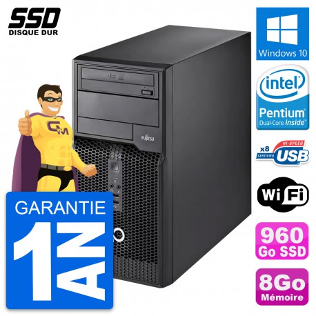 PC Tour Fujitsu Esprimo P510 MT Pentium G2020 RAM 8Go SSD 960Go Windows 10 Wifi