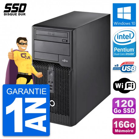 PC Tour Fujitsu Esprimo P510 MT Pentium G2020 RAM 16Go SSD 120Go Windows 10 Wifi