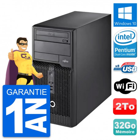 PC Tour Fujitsu Esprimo P510 MT Intel G2020 RAM 32Go Disque 2To Windows 10 Wifi