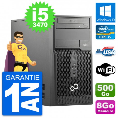 PC Tour Fujitsu Esprimo P510 Intel i5-3470 RAM 8Go Disque 500Go Windows 10 Wifi
