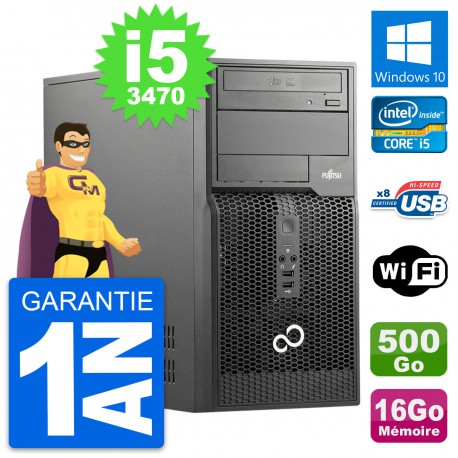 PC Tour Fujitsu Esprimo P510 Core i5-3470 RAM 16Go Disque 500Go Windows 10 Wifi