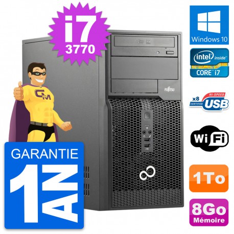 PC Tour Fujitsu Esprimo P510 Core i7-3770 RAM 8Go Disque Dur 1To Windows 10 Wifi