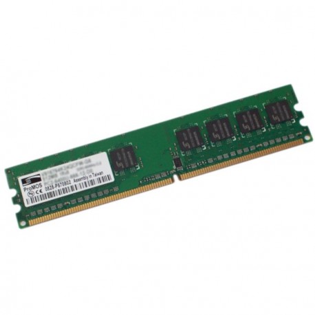 512Mo Ram ProMOS V916764K24QCFW-F5 240 PIN DIMM DDR2 PC2-5300U 667Mhz 1Rx8 CL5