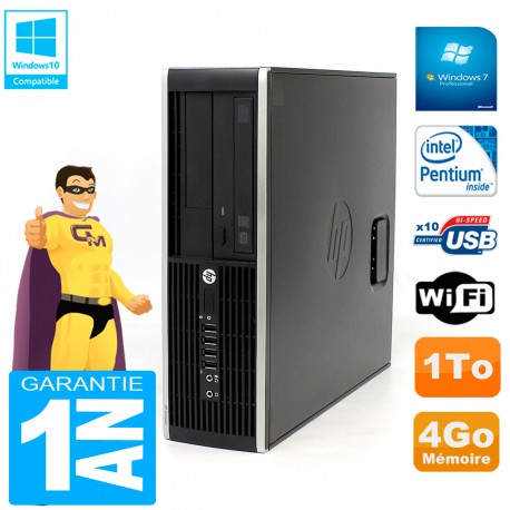 PC HP Compaq Pro 6200 SFF Intel G840 RAM 4Go 1To Graveur DVD Wifi W7