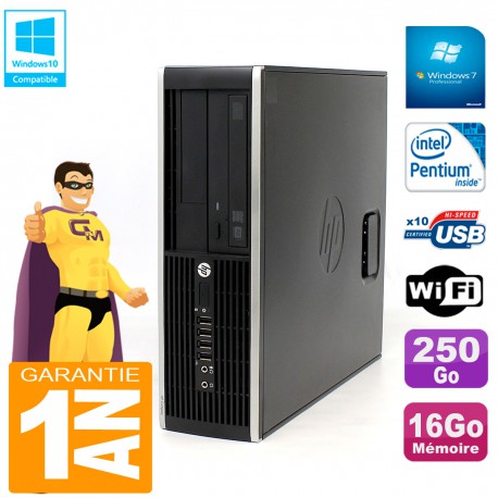 PC HP Compaq Pro 6200 SFF Intel G840 RAM 16Go 250 Go Graveur Wifi W7