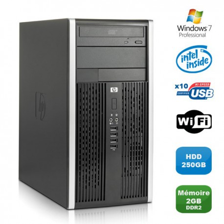 PC HP Compaq 6000 Pro MT Intel E3400 2,6GHz 2Go DDR2 250Go WIFI Windows 7 Pro