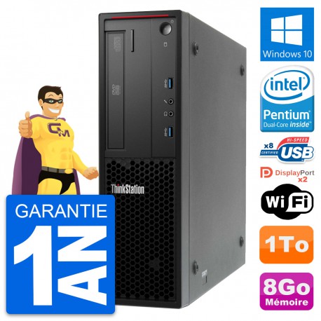 PC Lenovo ThinkStation P300 SFF Intel G3220 RAM 8Go Disque 1To Windows 10 Wifi