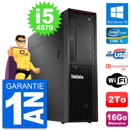 PC Lenovo ThinkStation P300 SFF Core i5-4570 RAM 16Go Disque 2To Windows 10 Wifi