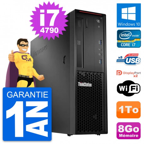 PC Lenovo ThinkStation P300 SFF Intel i7-4790 RAM 8Go Disque 1To Windows 10 Wifi