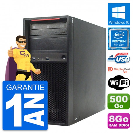 PC Tour Lenovo P320 MT Intel Pentium G4400 RAM 8Go Disque 500Go Windows 10 Wifi