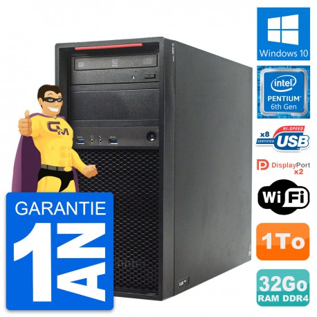 PC Tour Lenovo ThinkStation P320 Intel G4400 RAM 32Go Disque 1To Windows 10 Wifi
