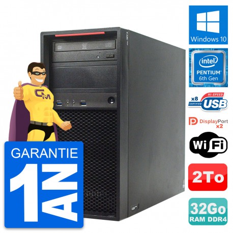 PC Tour Lenovo ThinkStation P320 Intel G4400 RAM 32Go Disque 2To Windows 10 Wifi