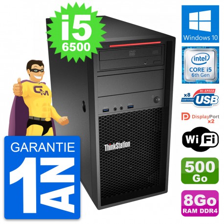 PC Tour Lenovo P320 MT Intel Core i5-6500 RAM 8Go Disque 500Go Windows 10 Wifi