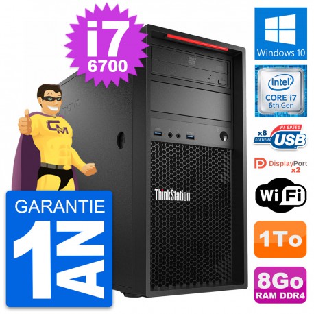 PC Tour Lenovo P320 MT Intel Core i7-6700 RAM 8Go Disque Dur 1To Windows 10 Wifi
