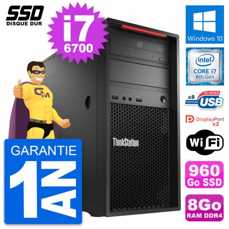 PC Tour Lenovo ThinkStation P320 Intel i7-6700 RAM 8Go SSD 960Go Windows 10 Wifi