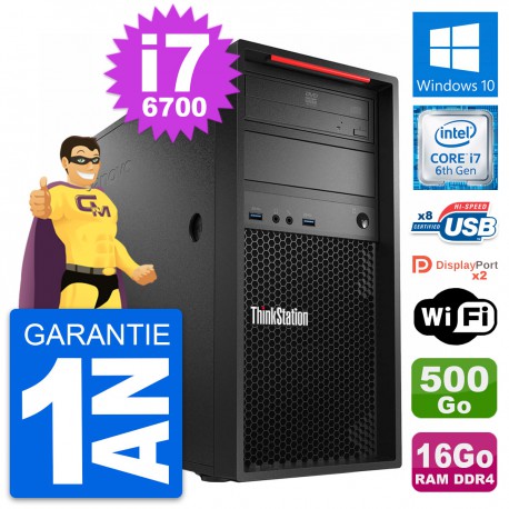 PC Tour Lenovo ThinkStation P320 i7-6700 RAM 16Go Disque 500Go Windows 10 Wifi