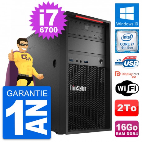 PC Tour Lenovo ThinkStation P320 i7-6700 RAM 16Go Disque Dur 2To Windows 10 Wifi