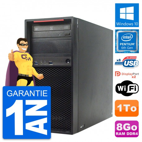 PC Tour Lenovo P310 MT Intel Pentium G4400 RAM 8Go Disque 1To Windows 10 Wifi