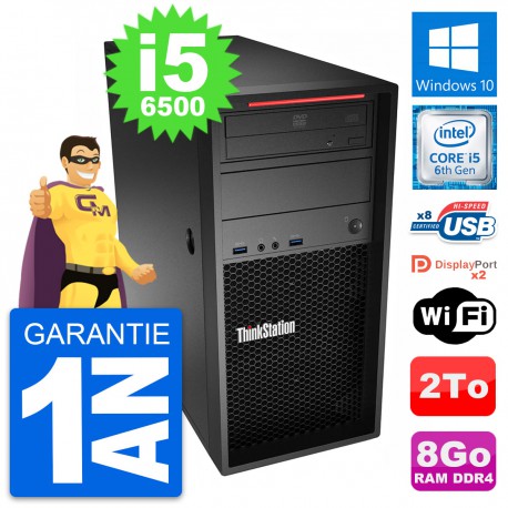 PC Tour Lenovo P310 MT Intel Core i5-6500 RAM 8Go Disque Dur 2To Windows 10 Wifi