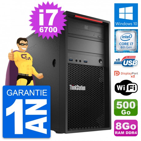 PC Tour Lenovo P310 MT Intel Core i7-6700 RAM 8Go Disque 500Go Windows 10 Wifi