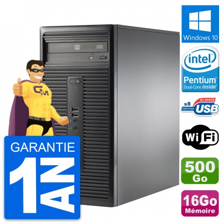 PC Tour HP 280 G1 MT Intel Pentium G3220 RAM 16Go Disque 500Go Windows 10 Wifi