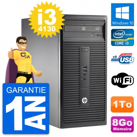 PC Tour HP 280 G1 MT Intel Core i3-4130 RAM 8Go Disque Dur 1To Windows 10 Wifi
